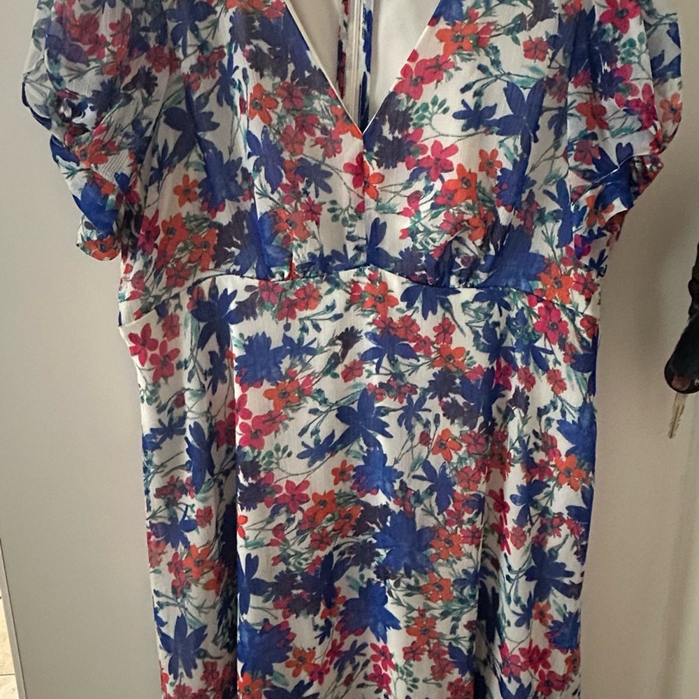 Calvin Klein Cream and Floral Dress